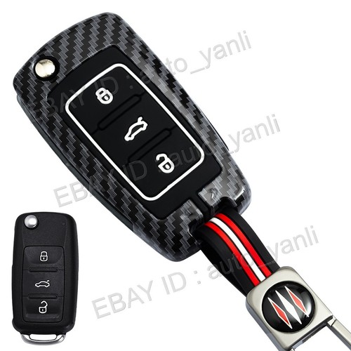 Carbon fiber flip fob key - carbon,